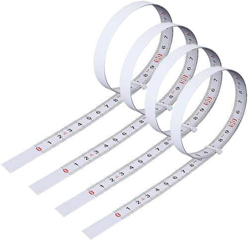 4 Stück Selbstklebendes Maßband 1m Metrisches, Massband Selbstklebend für Vermessung Werkbänke, 2x 1m Links Nach Rechts, 1x 1m Rechts Nach Links, 1x 1m Der Mitte Nach Links Nach Rechts