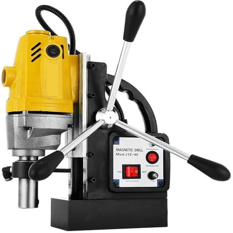 Mini taladro de columna, Taladro Magnético MD40, Máquina De Prensado De Taladro Magnético Ajustable En Altura, Broca Magnética De 1100W For Estructura De Acero, Construcción Naval para bricolaje en ma