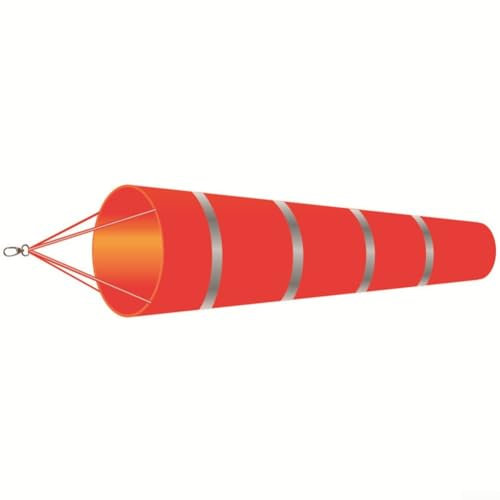 Windsack misst 150 cm für effektive Windbewertung an Flughäfen, hergestellt aus Materialien