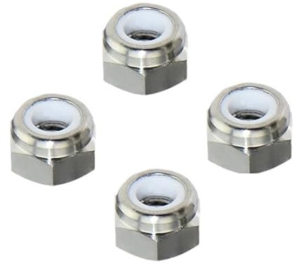Contratuerca, tuercas autoblocantes Tuerca hexagonal de aleación de titanio con inserto de nailon autoblocante for modelo 1 pieza M3 M4 M5 M6 M8 GR5 TC4(M5)(M5)