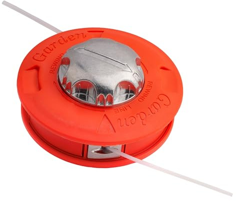 MIVOS cabezal de corte profesional para desbrozadora - M10x1,25 LG - Cortabordes - Cabezal de hilo para desbrozadora, jardín - Bobina de hilo - Bobinado sencillo del hilo - Naranja
