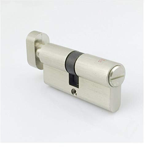 Ymnilian Schließzylinder,Zylinderschloss Messing Türverriegelungsraum WC 70 80mm Zylinderschloss Fitting Sperre Hardware Schloss Badezimmer Zylinder Keine Taste(70MM)