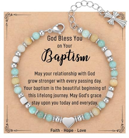 TELAIN Christian Gifts for Women - Religious Cross Bracelet, Easter Egg Filler for Teens, Children, Adults, Faith Confirmation Baptism Christmas Birthday Gifts