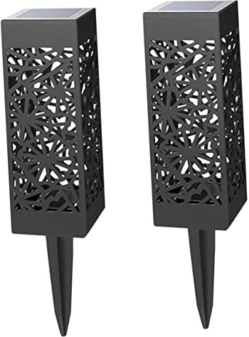 TOYANDONA 2pezzi Lampada Da Di Bastone Hollow Lampada Da Esterno Per Cortile Energetico e Duraturo