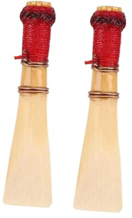 Fagottzubehör 2 Stück Instrumentenrohr aus Schilf für Bassoon | Natürliches Schilf, Kompakte Bauform, Strapazierfähiges Instrumentenzubehör, Beige, mit Zubehörteil