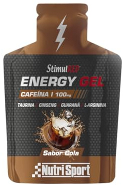 NUTRISPORT - Stimul Red Energy Gel Cola | Confezione da 24 Gel | Gel energetico con caffeina, guaranà, ginseng, L-arginina, taurina e carboidrati | Ideale per sport ad alta intensità | Gusto Cola 40 g