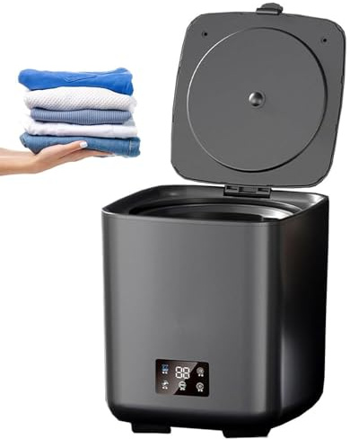 Mini lavatrice portatile completamente automatica con tubo di scarico, funzione 4 in 1, 4 velocità, touch LCD per spazi compatti in casa e appartamento