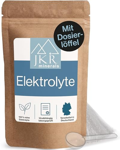 JKR Minerals Elektrolyte Pulver Pur 900g, Ohne Zucker, Mit Magnesium, Kalium, Calcium, Natrium und Chlorid – Hochdosiert & Hochrein – Für Sport, Fitness, Sauna, Sommer & Regeneration