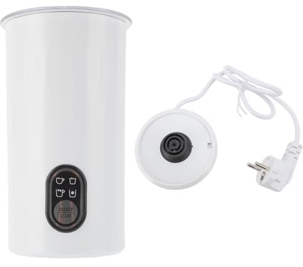 TOPINCN Rother de Leche Eléctrica, 4 en 1 Acero Inoxidable Vaporizador de Leche 480ml 16.23oz Calentador de Leche Grande Automática Fabricante de Espuma Caliente y Fría para café (Enchufe de la UE)