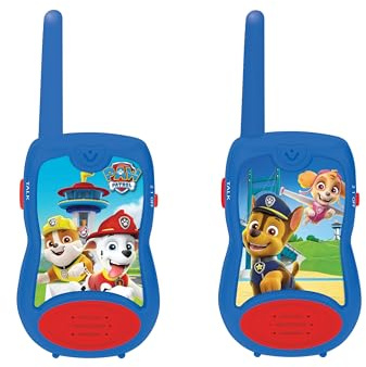 Lexibook, Pat' Patrouille Talkies-Walkies, TW12PALXB | Portée 200m/650ft, 2 canaux, jeu de communication, clip ceinture, sur pile, Bleu/Rouge