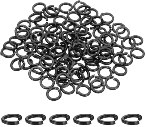 QUARKZMAN Rondelle Grower M5, Rondelles Frein Fendues En Acier Inoxydable 304 Pour Vis Boulons Voitures Machines De Construction Noir Lot De 100