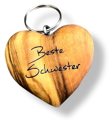 Mr.Zollstock Herz aus Olivenholz personalisiert - handgemachter Handschmeichler - Geschenk zur Geburt, Taufe, Kommunion, Firmung