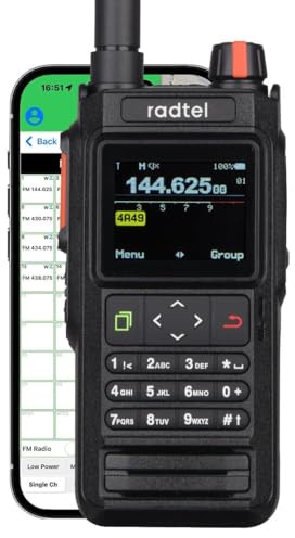 Radio bidireccional Radtel RT-660 IP67 con GPS, Bluetooth, Banda Dual VHF/UHF, APRS, SATCOM, Kiss, TNC, SMS, escáner de tráfico aéreo, alertas meteorológicas NOAA y batería Recargable USB-C