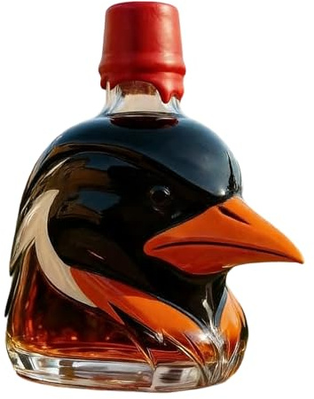 Elnwnnkc Bottiglia decanter per whisky per feste umoristica a tema testa di falco contenitore per alcolici per l'intrattenimento domestico bottiglia di liquore in vetro novità