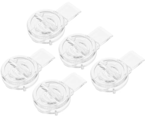DOITOOL 5 Pièces Loquet à Moraillon en Acrylique Transparent pour Boîte à Bijoux Fermeture Sécurisée Anti-rouille, pour Bureau ou Boutique, Mini Charnière Robuste