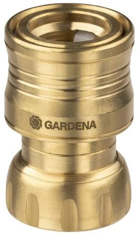 Gardena Schlauchverbinder aus Messing mit Wasserstopp