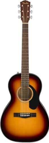 Fender CP-60S Parlor Akustikgitarre, Walnuss-Griffbrett, Sunburst, Inklusive kostenloser virtueller Kurse auf Fender Play