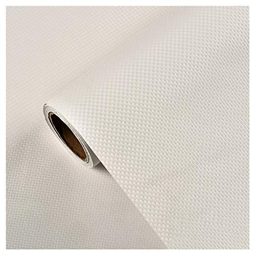 bandezid Möbelfolie Selbstklebend Türen PVC Folie Küche Bastefolie Türfolie Möbelsticker Wasserdicht Schälen und kleben Vinylfolie Aufkleber für Schrank Selbstklebende folie-10 Mousse weiß 60cm*3m