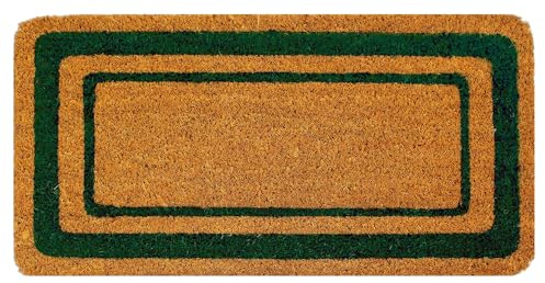 Olivo.shop | Cocco – Paillasson en coco naturel avec fond antidérapant, 3 couleurs, 6 tailles (vert, 40 x 80 cm)