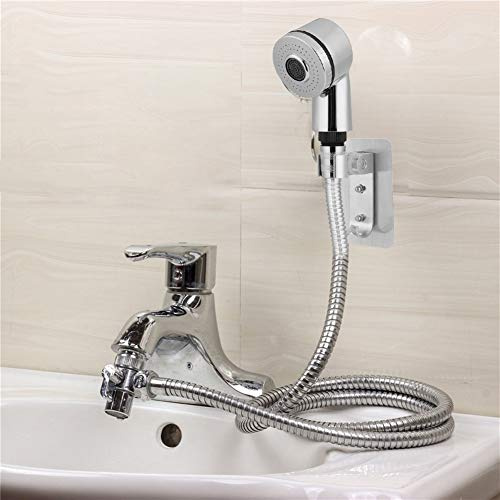 Waschbecken Schlauch Sprayer Aufsatz Badezimmer Dusche Sprayer Haarwaschset Handbrause Wasserhahn Rinser Wasserhahn Konverter Adapter Set (Konverter)(Shampoo-Set)