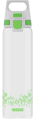 SIGG - Tritan Trinkflasche - Sportflasche Total Clear ONE MyPlanet Grün - kohlensäurehaltige Getränke - Spülmaschinenfest, Auslaufsicher, Kratzfest - BPA-frei - Sport & Fitness - 0,75L