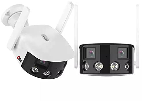 OBA-DL-T20 Wi-Fi-kamera Utomhus Dubbellins 180° Visionsvinkel 4K Färgsyn Starlight Tvåvägsljud