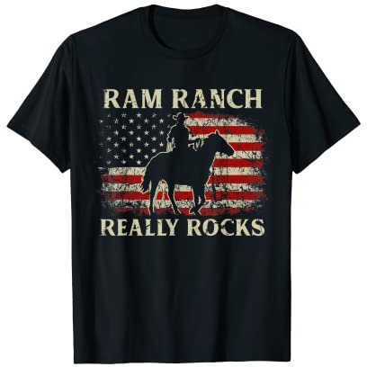 Ram Ranch im Vintage-Stil, Country-Flagge der USA, rockt wirklich T-Shirt