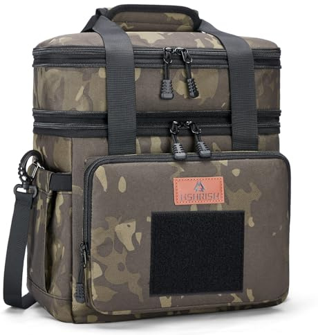 Lunch Bag for Men Double Layer Insulated Tactical Cooler Bag for Men | Waterproof Leakproof Durable Lunch Bag for Work Detachable Shoulder Strap Easy to Clean Double Layer Insulated