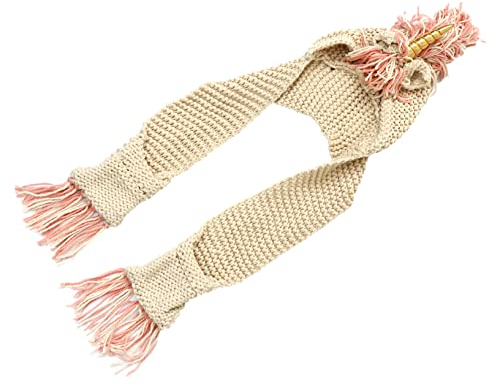 Toddmomy 1stück Mädchen Häkeln Einhorn Mit Schal Handgemachte Strickmütze Für Jungen Und Mädchen Kreative Kapuzenmütze Für Geburtstagsfeiern Und Winteraktivitäten