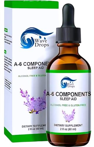 Wave Drops Sleep Aid Drops Special Formula with Valerian Root, Melatonin, Chamomile, Lavender, Rhodiola Rose, and Vitamin B6 Sleep Support