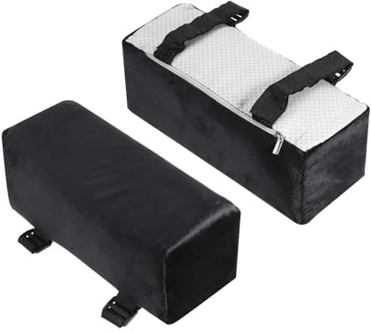 PATIKIL Ufficio Sedia Braccio Cuscinetti 2pz Ufficio Sedia Bracciolo Copertura Ufficio Sedia Cuscinetti Lungo 4in Spesso Bracciolo Cuscino Protezione Memory Foam per Scrivanie Sedie Nero