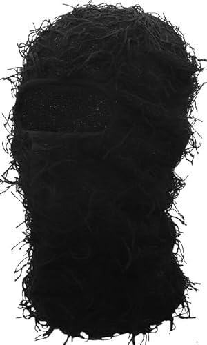 Ezweiji Balaclava Maske, Atmungsaktive und Winddichte Skimaske für Ski, Motorrad und Outdoor Aktivitäten, Schwarz, Nylon, Sturmhaube für Winter und Sport