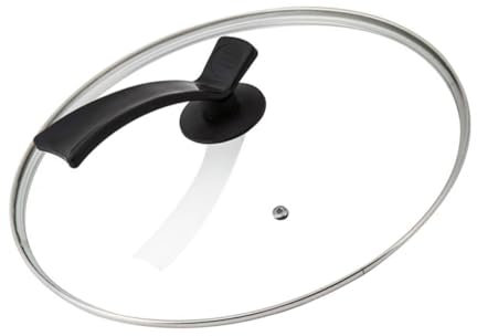 Zerodeko Tempered Glass Pot Lid Cover for Oil Splashing Visible Pot Lid for Frying Pan Suitable for Wok and Kitchen Use
