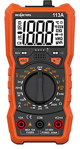 Irfora RM113A NCV Digital-Multimeter 2000 Counts HFE AC/DC Spannungsmessgerät mit Magnetic Suction Flash Light Hintergrundbeleuchtung Large Screen Multi-Meter