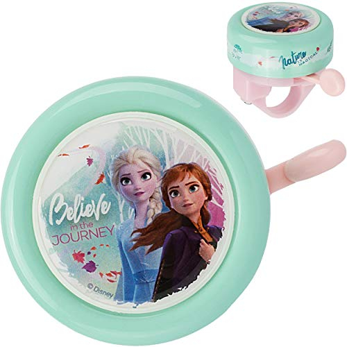 alles-meine.de GmbH Fahrradklingel - die Eiskönigin - Frozen - Klingel für das Fahrrad/stabiles Metall - Kinder Mädchen - Lenkerklingel - völlig unverfroren Prinzessin ELSA Ann..