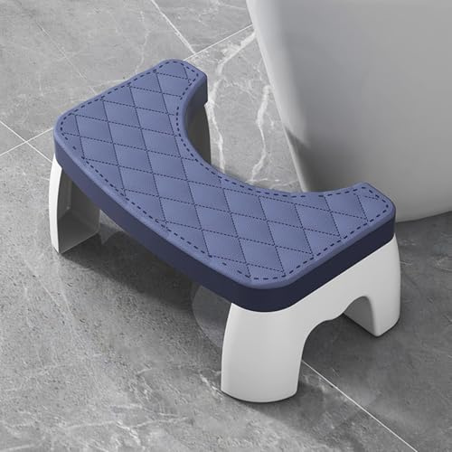 EHOTER Poop Stool For Bathroom 2024 Portable Squatting Poop Foot Stool, Toilet Potty Stool, Toilet Assistance Steps for Home Apartment Dorm Toilets Bathroom Stools for Adults Kids Seniors (Navy)
