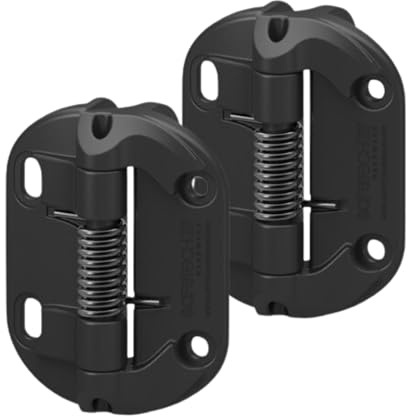 Safetech Hardware Charnières de portail à fermeture automatique, charnières de piscine et d'extérieur à tension fixe Charnières de porte à ressort pour tout poteau carré en métal, bois et aluminium
