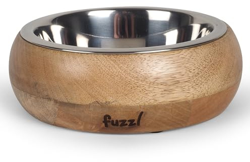 Fuzzl Bol en bois de manguier et acier inoxydable 18 cm – Naturel
