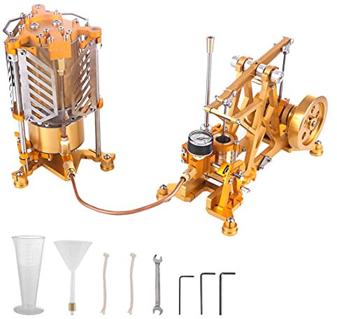 HOPBLOCK Stirling Engine Motor, Watt Dampf Stirling Motor Modell, Externer Verbrennungsmotor Stirlingmotor Bausatz Physisches Modell Pädagogisches Spielzeug