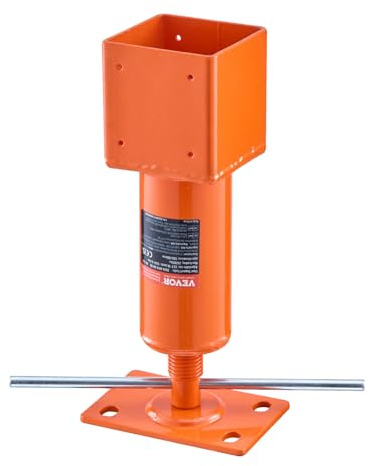 VEVOR Screw Post, 4 x 4, 13.2-18.7 Height Range, 24700 lbs Max Load Capacity, Adjustable Jack for Home Leveling, Lifting Floor in Crawlspace Basement Shore Beam