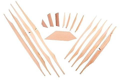 VICASKY Fichtenholz Verstrebungssatz 17 Stück Für Akustikgitarre 41 Zoll Gitarrenbau Zubehör Mit Glatter Oberfläche Selbstgemacht Kit Für Gitarrenbauer