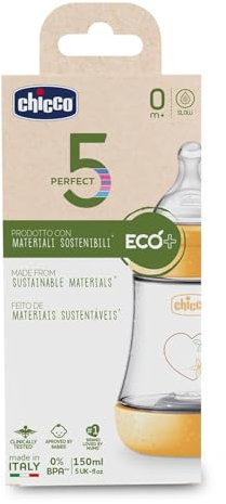 Chicco biberon p5 eco polipropilene da 150 ml slow silicone