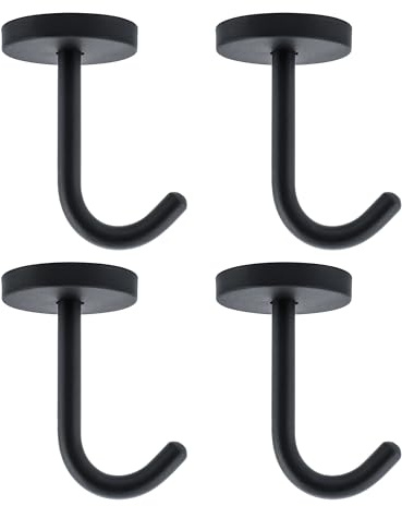 Mooche Decken-Haken,4er Set, Edelstahl Garderobenhaken,6cm Wandhaken Starke Mehrzweckhaken für Lager, Werkstatt & Garten