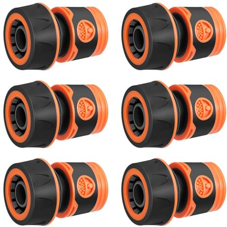 Lot de 6 raccord tuyau d'arrosage 19mm - Raccord rapide pour tuyaux d'arrosage, buses de tuyau, pistolets pulvérisateurs, lavage de voiture et raccord de tuyau