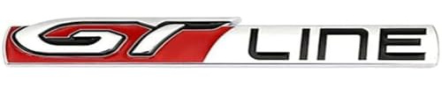 Emblema per auto per Peugeot Renault Kia GT Line, stemma distintivo con lettere logo, lato auto, cofano, bagagliaio, esterno, cofano anteriore,normal-C