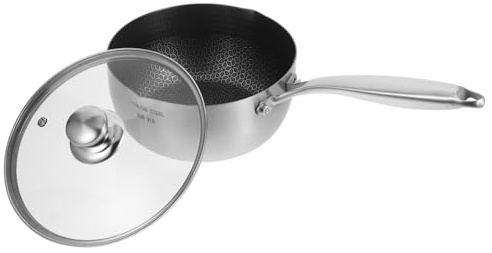 TOYZFRIENDY Pentola Antiaderente Acciaio Inox 20 Cm Scolapasta, Casseruola Multifunzione per Cottura Rapida di Latte, Verdure e Zuppe, Utensile da Cucina Versatile per Piani Cottura Standard