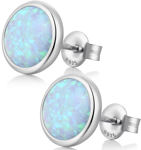 Orecchini Uomo Donna Opale Uomo Argento Diamante Orecchino Donna Argento,18K Oro Placcata Orecchini 12