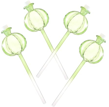 VALICLUD Lot de 4 Globes d'Arrosage Automatique en Verre Transparent de Cactus Bulbes d'Arrosage pour Plantes d'Intérieur et d'Extérieur Arrosage sans Effort pour Jardinières et Pots