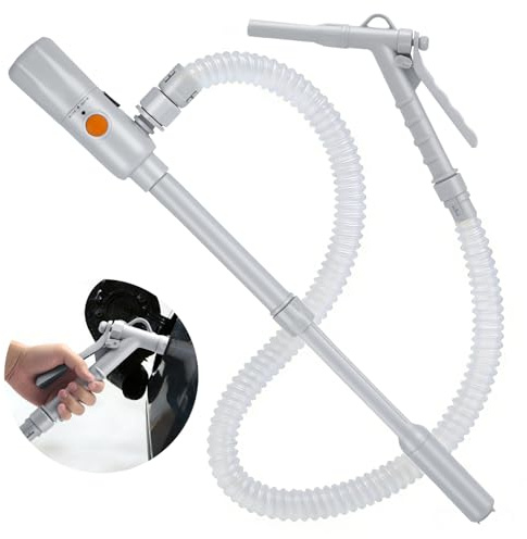 Eirolace Pompe Électrique Pour Carburant,2,8 Gpm,Réglable En Hauteur,Pompe De Transfert De Carburant Avec Tuyau Flexible,Pompe À Batterie Pour Essence,Jerrican,Diesel,Huile,Gaz,Eau