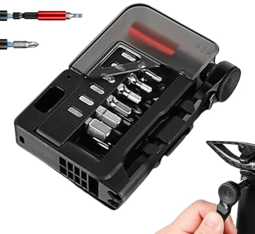 Juego de llaves de trinquete para bicicleta, kit de herramientas de mantenimiento portátil para conducción, kit de llaves de trinquete, para hombres, mujeres, adultos, ciclistas, amantes del ciclismo
